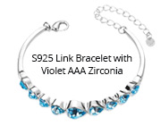 Platinum Plated Bracelet with Austrian Crystals